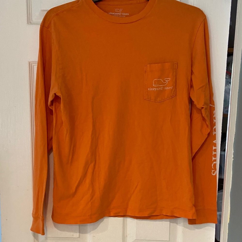 Vineyard Vines Orange Long Sleeve Tee